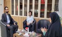 دیدار سید محمدعلی میرحبیبی فرمانده مرکز مقاومت بسیج وزارت جهاد کشاورزی با ثریا نوید مشاور وزیر جهاد کشاورزی در امور جوانان و نخبگان